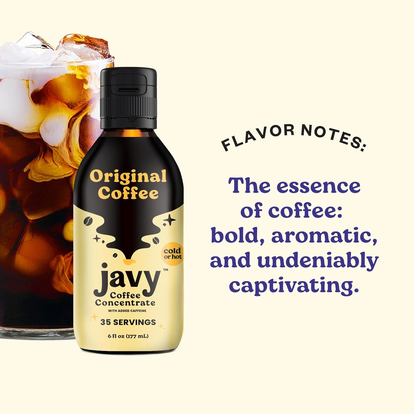 Javy Coffee Concentrate - 35 Servings, Cold Brew Coffee, Perfect for Instant Iced Coffee