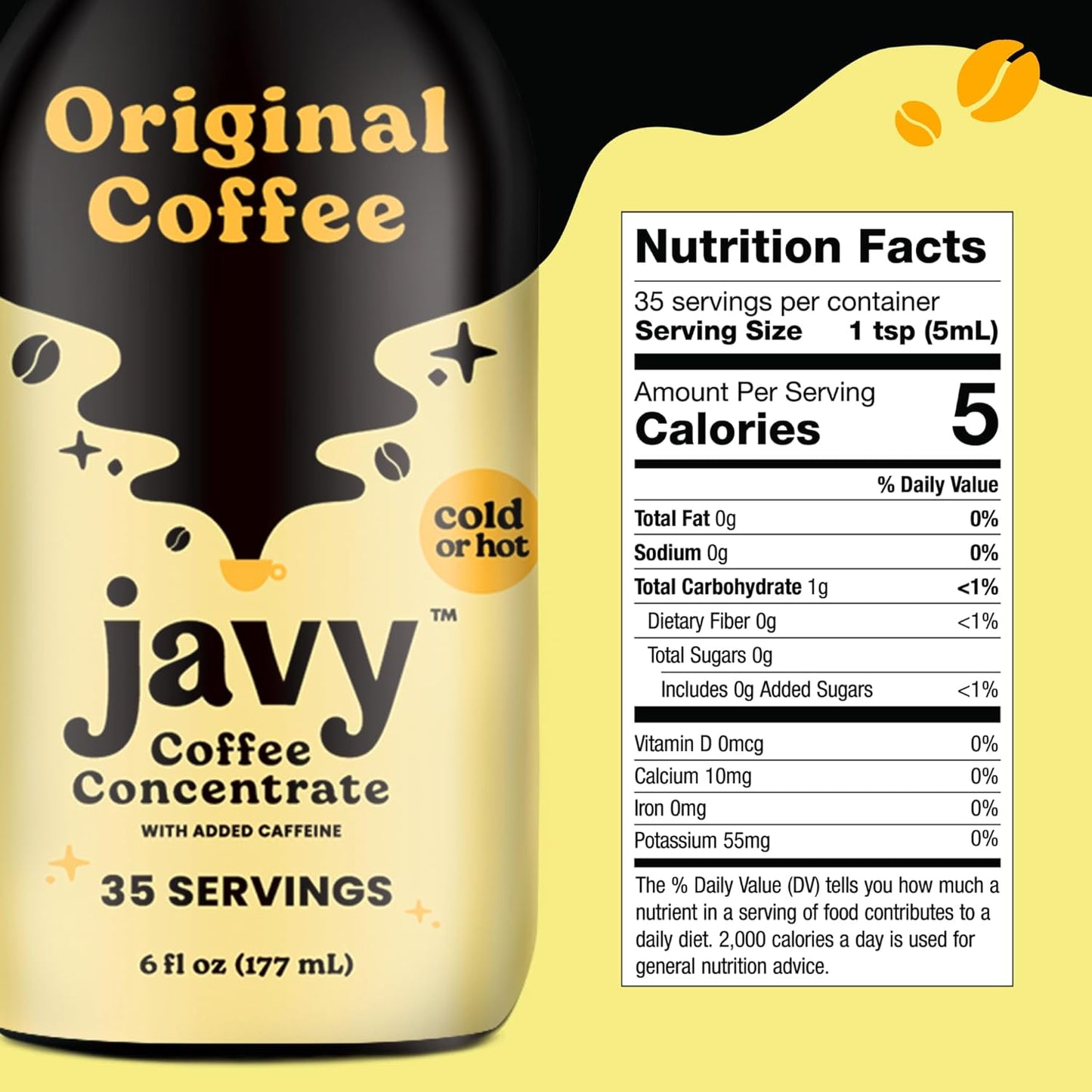 Javy Coffee Concentrate - 35 Servings, Cold Brew Coffee, Perfect for Instant Iced Coffee