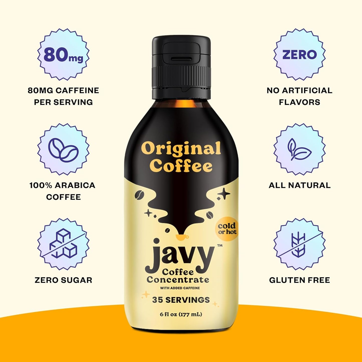 Javy Coffee Concentrate - 35 Servings, Cold Brew Coffee, Perfect for Instant Iced Coffee