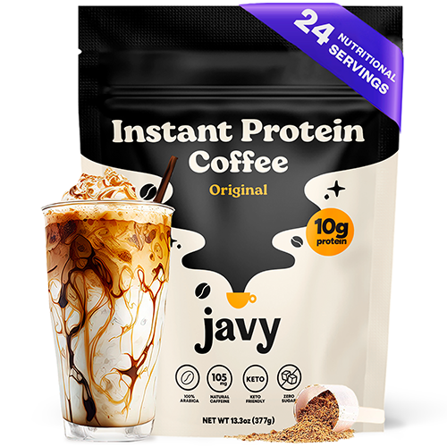 Instant Coffee Protein Coffee - Premium Whey Protein & Instant Coffee - 100% Arabica Coffee - Zero Artificial Flavors & Sweeteners